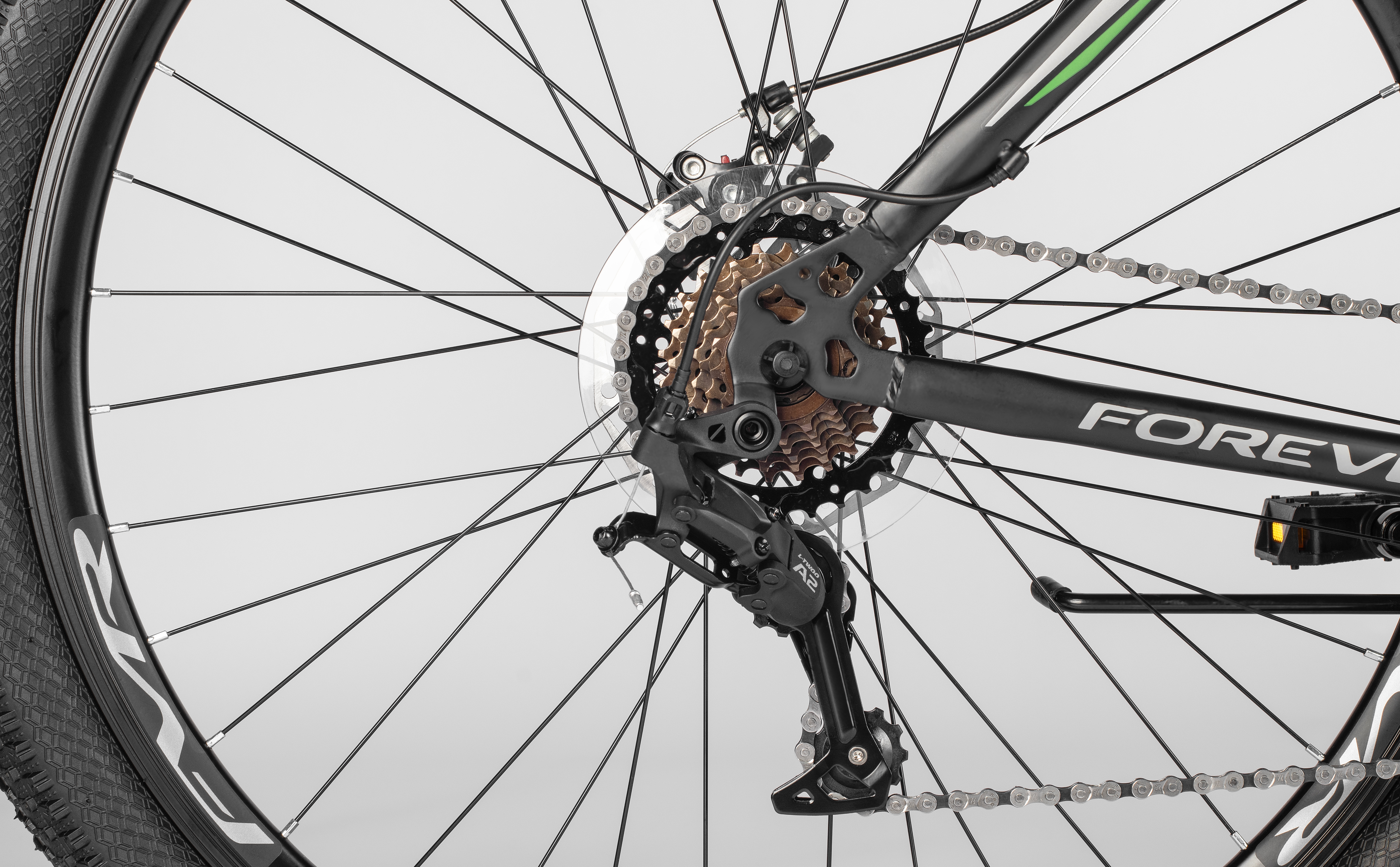 Велосипед FOREVER SPRING FSP9.0 29" (2025) Black-Grey-Green