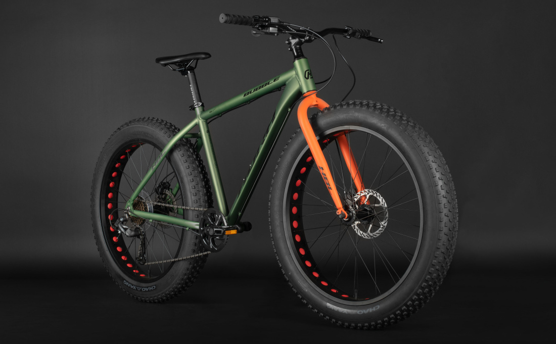 Велосипед HORH BUBBLE 26"HD (2024) Matt Green-Orange